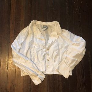 Sally Bridge Vintage button cardi/button up top!